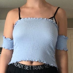 off the shoulder cropped top